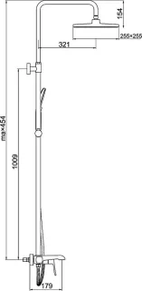 Душевая стойка Gappo G2450-8 хром
